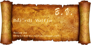 Bárdi Vulfia névjegykártya